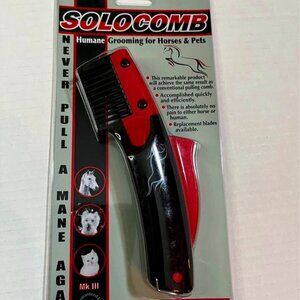 Solocomb Humane Pet Grooming Comb for Horses Dogs & Cat Manes NEW SEALED